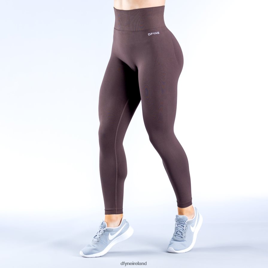 Dfyne Bottoms Chocolate Brown Dynamic Leggings 3 T0TJT6