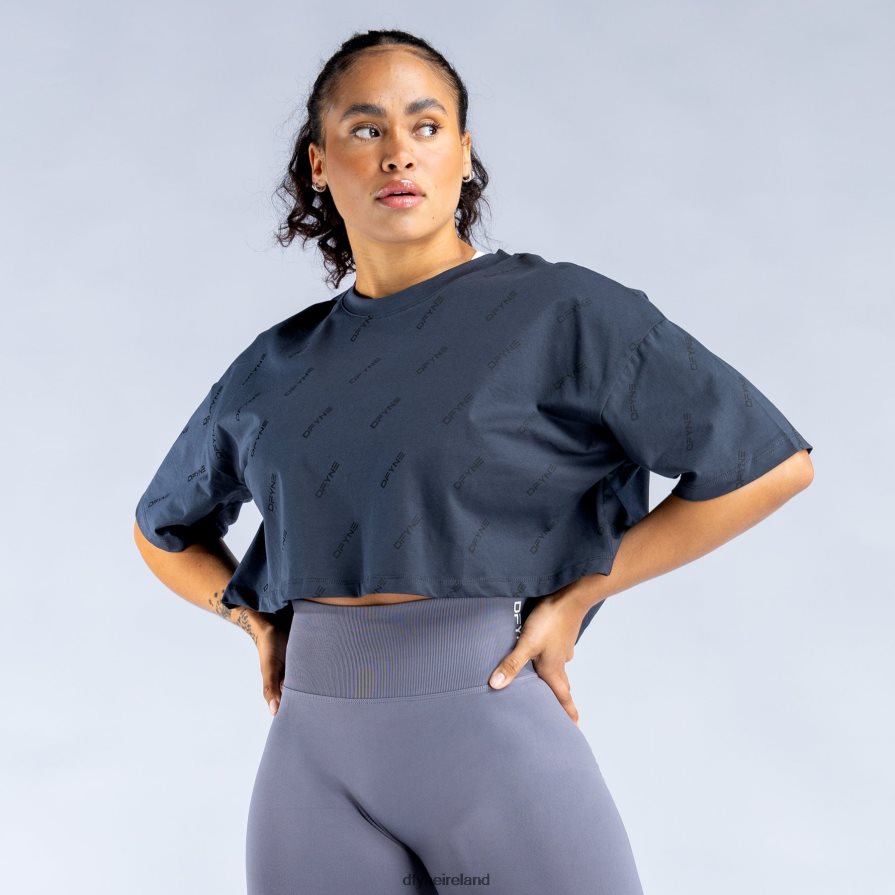 Dfyne Clothing Slate Grey Revive Signature Crop Top T0TJT52