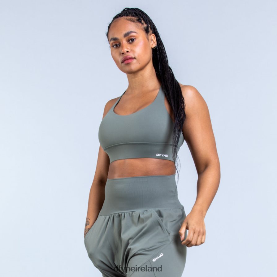 Dfyne Tops Moss Green Origin Medium-Support Sports Bra T0TJT45