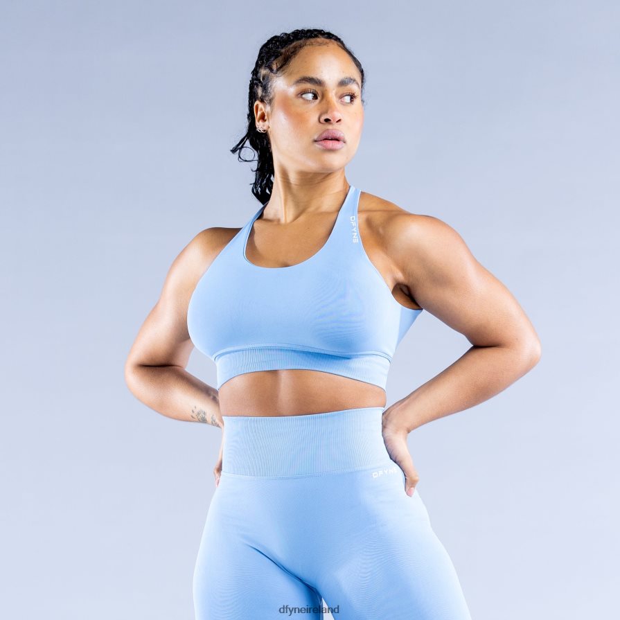 Dfyne Tops Sky Blue Dynamic Sports Bra T0TJT48